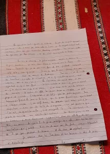 Fac simile de la lettre de Vincent Reynouard, 24 avril 2023.