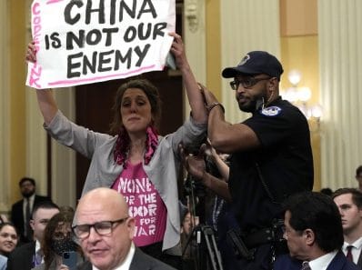 Manifestation: La Chine n'est pas notre ennemie