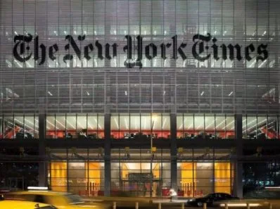 La façade du bâtiment du NY Times
