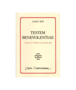 Testem benevolentiae, couverture de la traduction française
